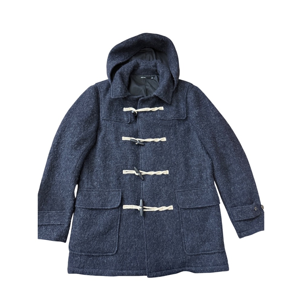 Niko and... Charcoal Grey Wool Blend Hooded Duffle Coat Toggle Jacket ON46MK01TO